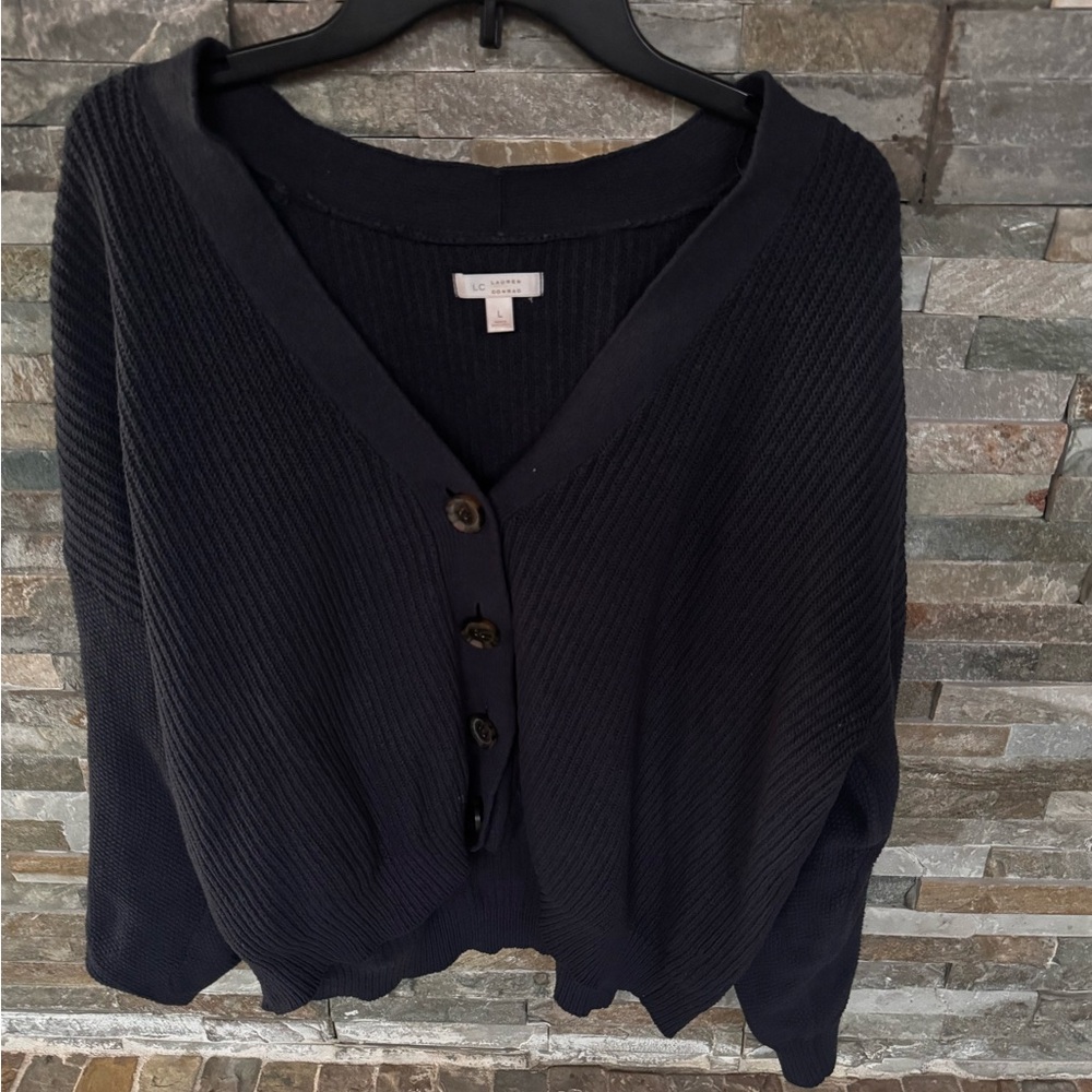 Lauren Conrad knit sweater Women's Navy Sweater
